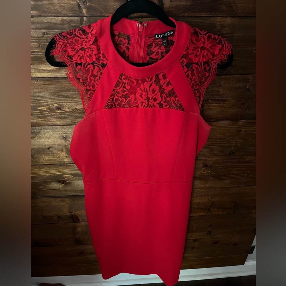Red lacey dress